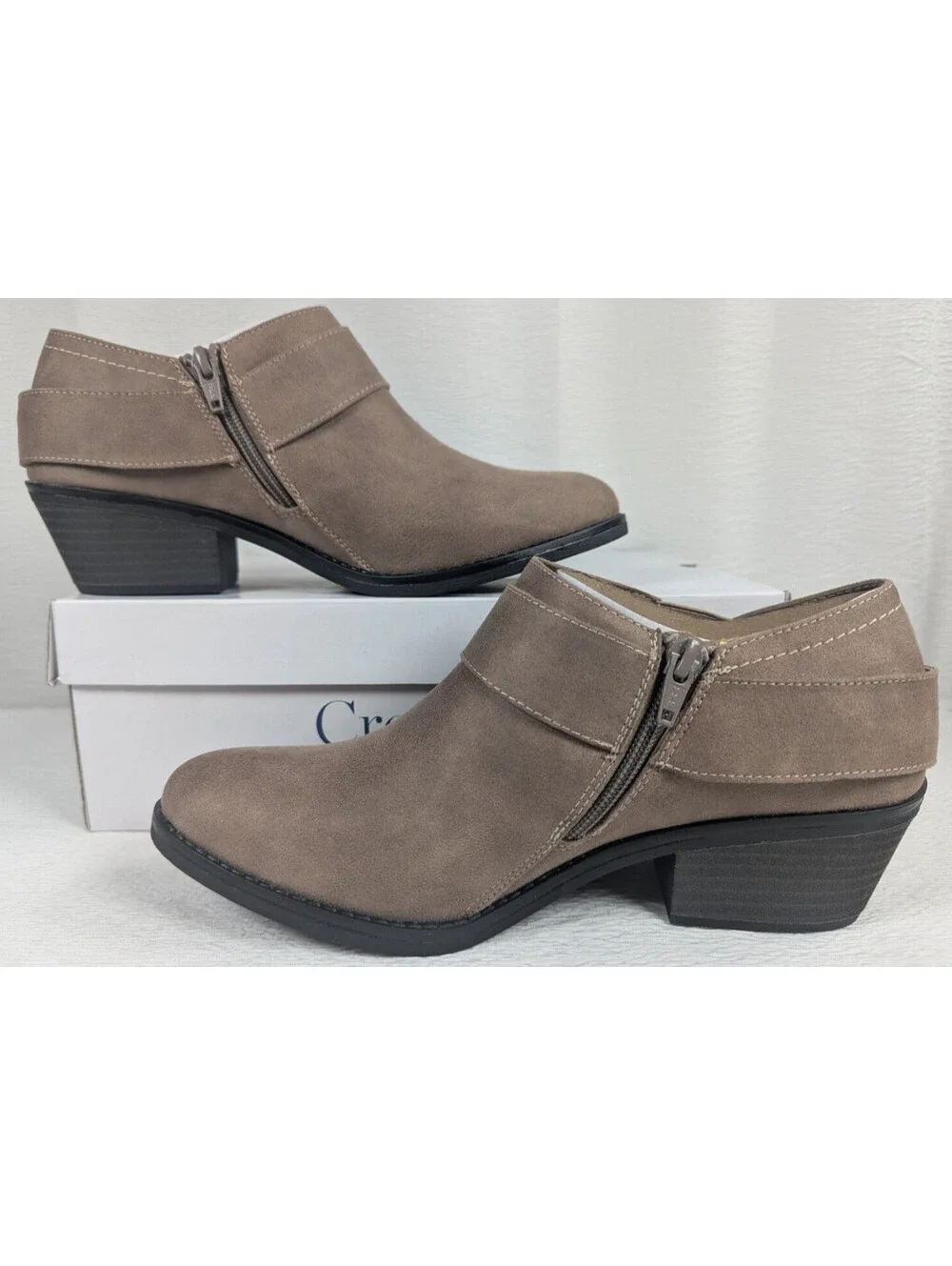 Croft & Barrow - Dorindaa - Buckle - Zippper - Women's Ankle Boots - Size: 8.5